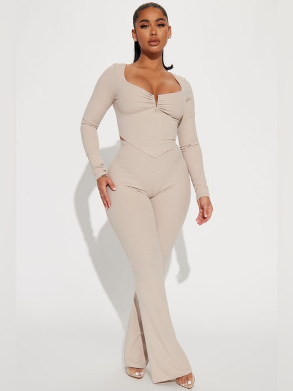 Fashion Nova Beige Pant Set